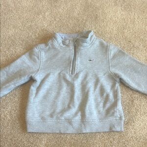Vineyard Vines Light Gray Kids Quarter-Zip Hoodie